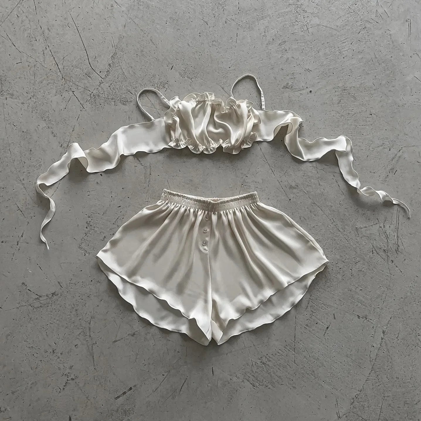 Satin Two-Piece Set with Evening Vibe