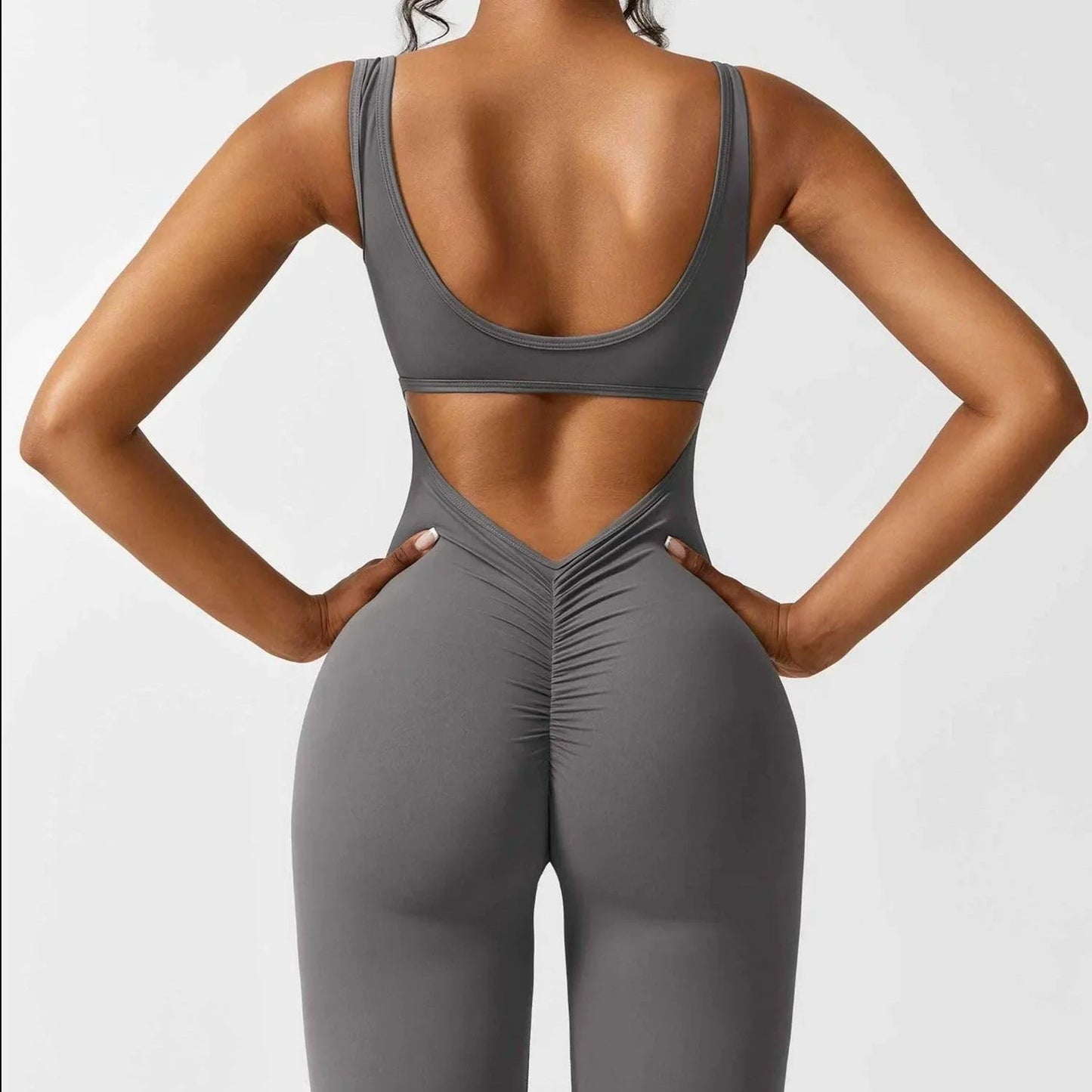 Make It Sexy Gray Push-Up Jumpsuit