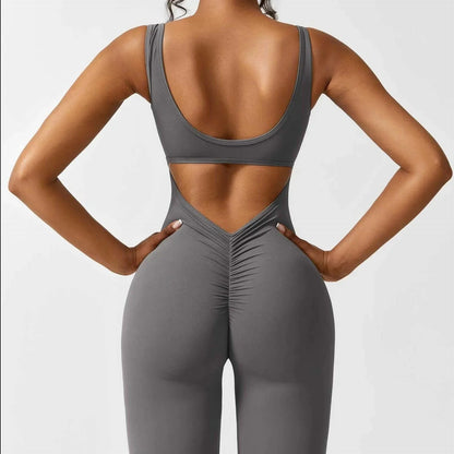 Make It Sexy Gray Push-Up Jumpsuit