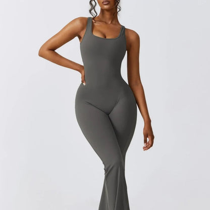 Make It Sexy Gray Push-Up Jumpsuit