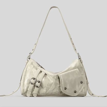 Moriva Rivet Leather Shoulder Bag