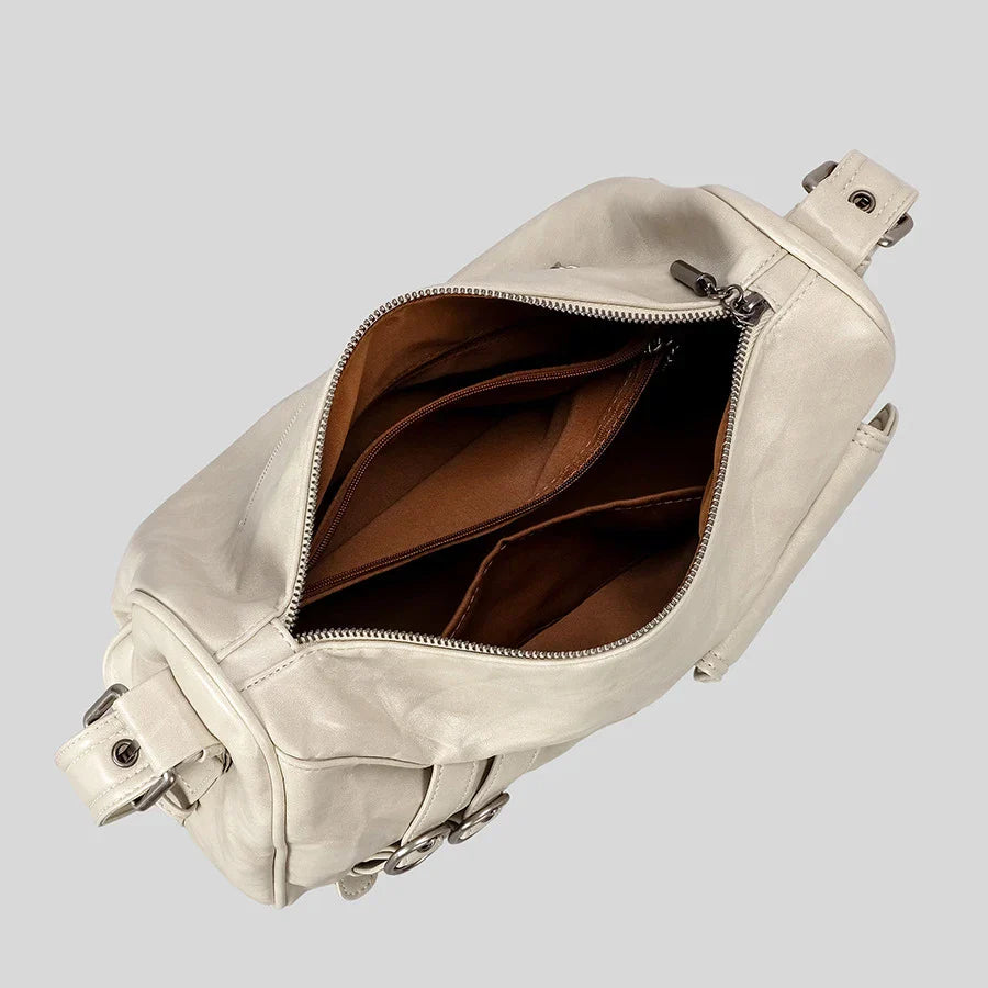 Moriva Rivet Leather Shoulder Bag