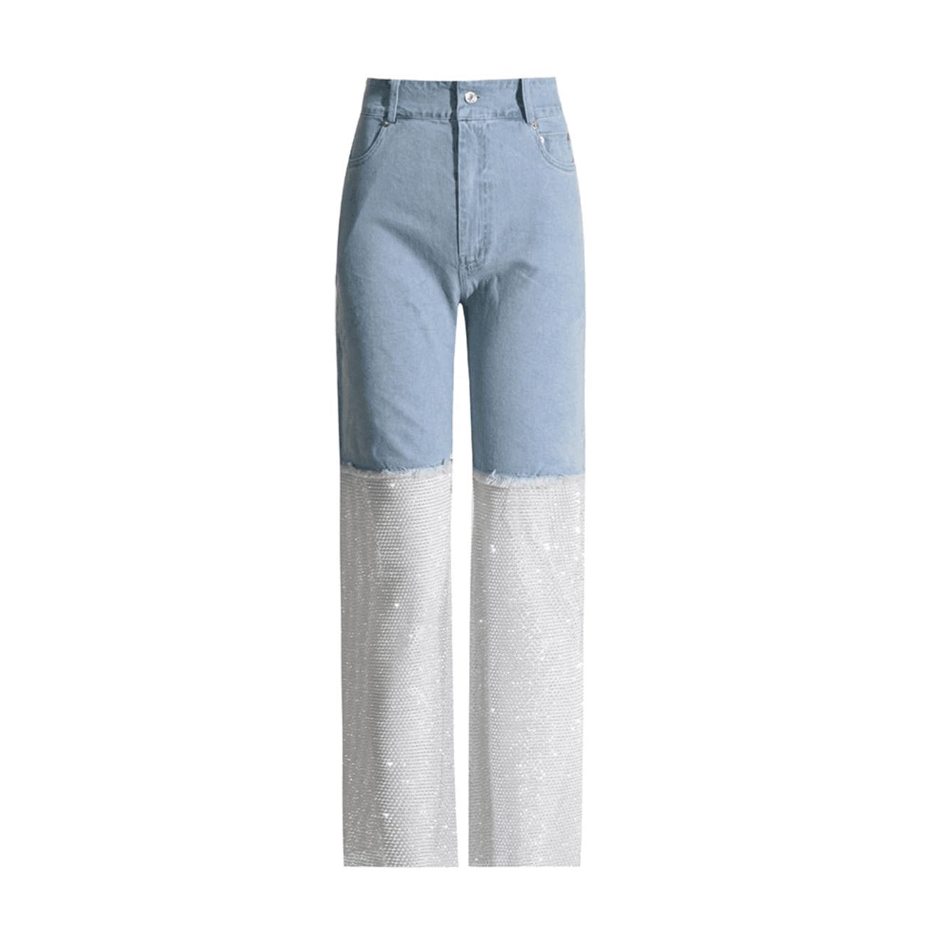 Night Moves Light Blue Diamond Mesh Jeans