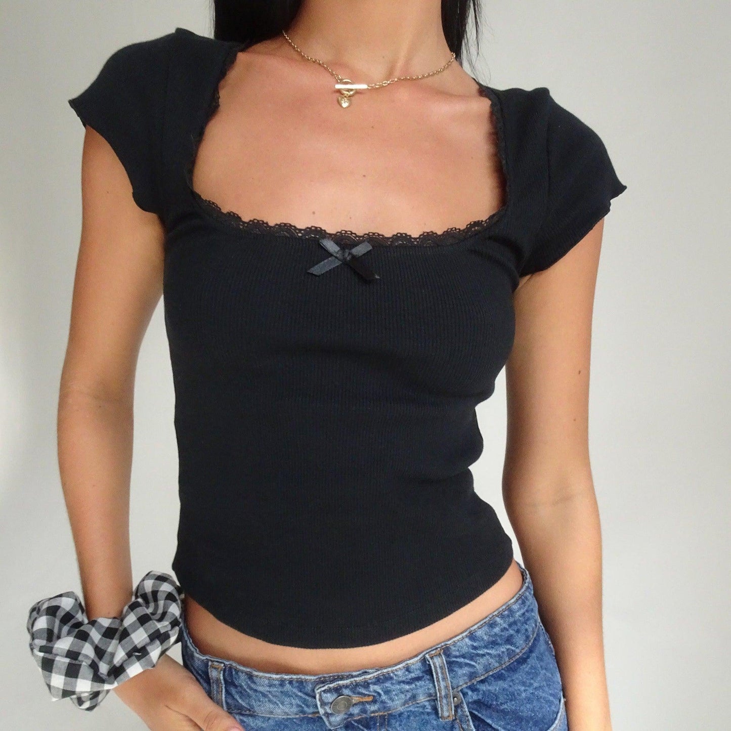 One And Only Lace Black Top