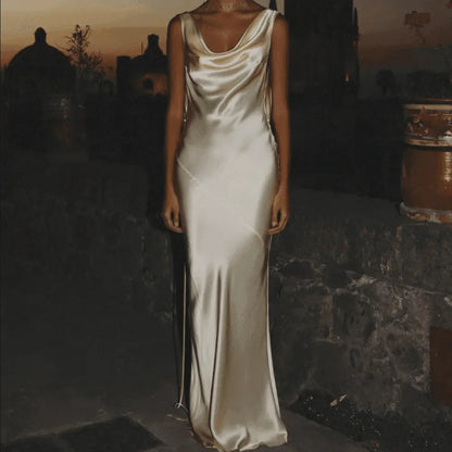 One You Plunging Back Cowl Maxi Dress