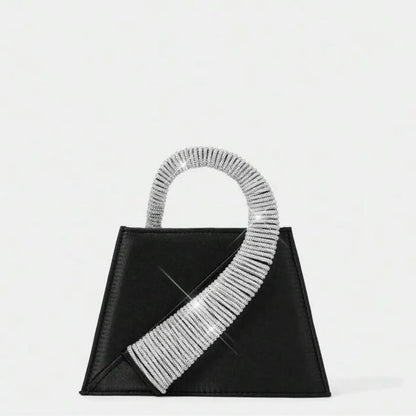 Onyria Rhinestone Leather Handbag