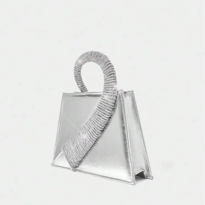 Onyria Rhinestone Leather Handbag