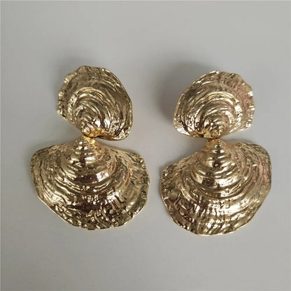 Anabelia Double Seashell Earrings