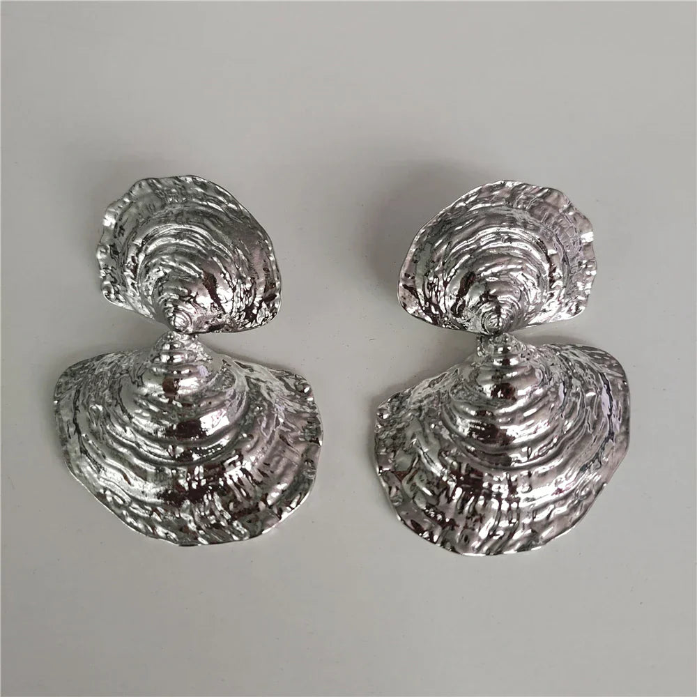 Anabelia Double Seashell Earrings