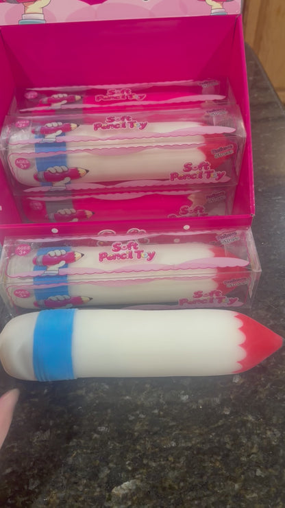 Jumbo Squishy Pencil Toy 28cm 11” – Super Soft, Stretchy Fidget Toy