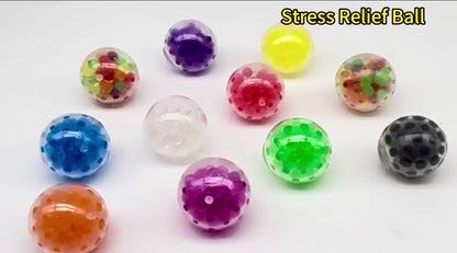 Mini Boba Bead Stress Popper Balls – 3.5cm Squeeze Sensory Grape Toys, Colorful Squishy for ADHD, Anxiety Relief