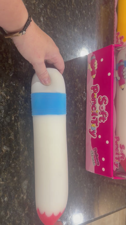 Jumbo Squishy Pencil Toy 28cm 11” – Super Soft, Stretchy Fidget Toy