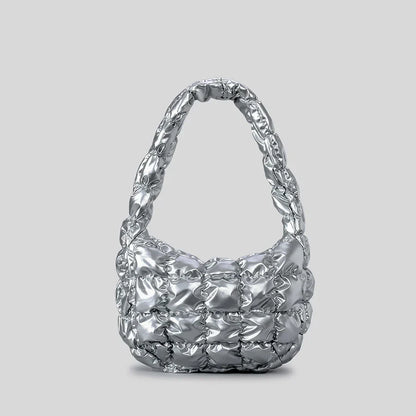 Pufira Ruched Quilted Shoulder Bag