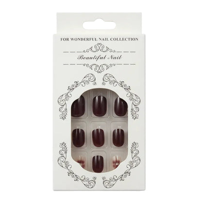 Salon-Style French Tip Press-On Nails - Square 03