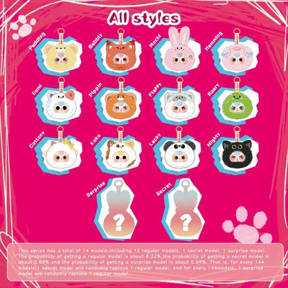 Baby Three Tiny Animal Series Plush Blind Box – Mystery Collectible Bag Charm