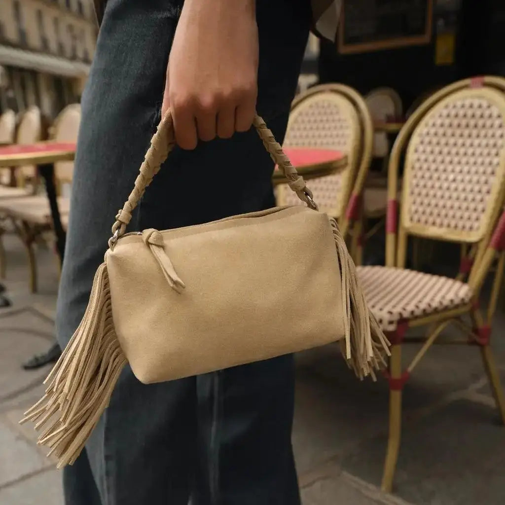 Sandra Suede Fringed Bag