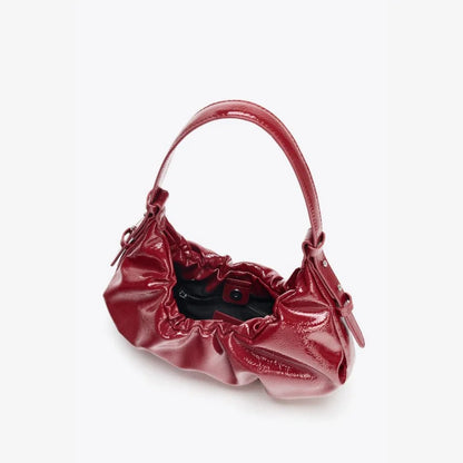 Scarlet Kiss Ruched Shoulder Bag