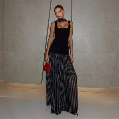 Secret Look Maxi Dress With Scarf Detail