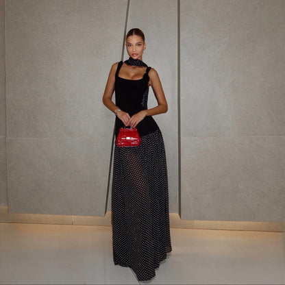 Secret Look Maxi Dress With Scarf Detail