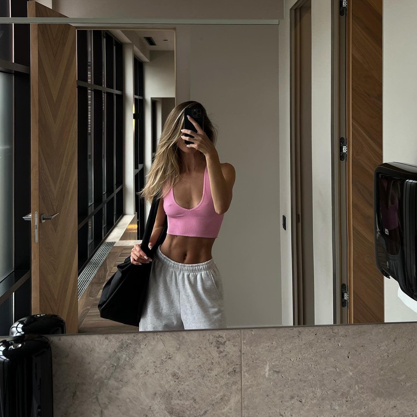 Spring-Ready Pink Slim Fit Tank Top