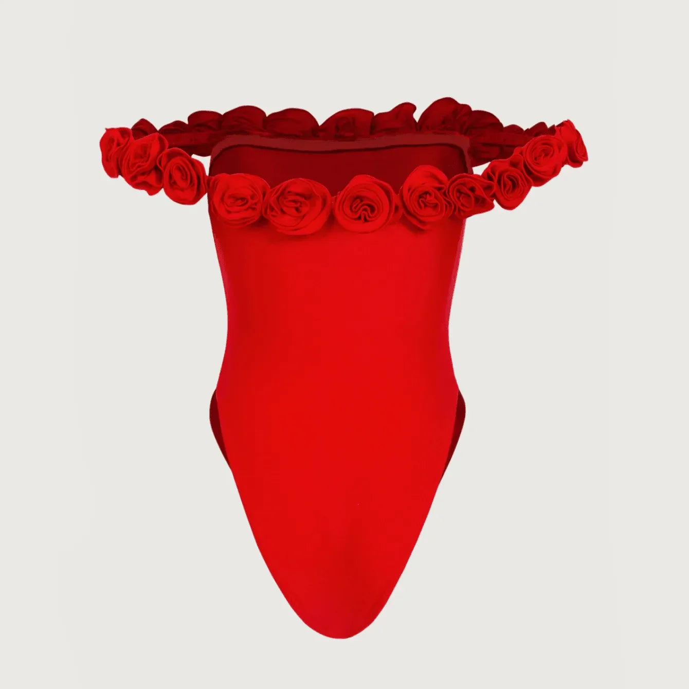 Sunshine Joy Red Off Shoulder Swimsuit