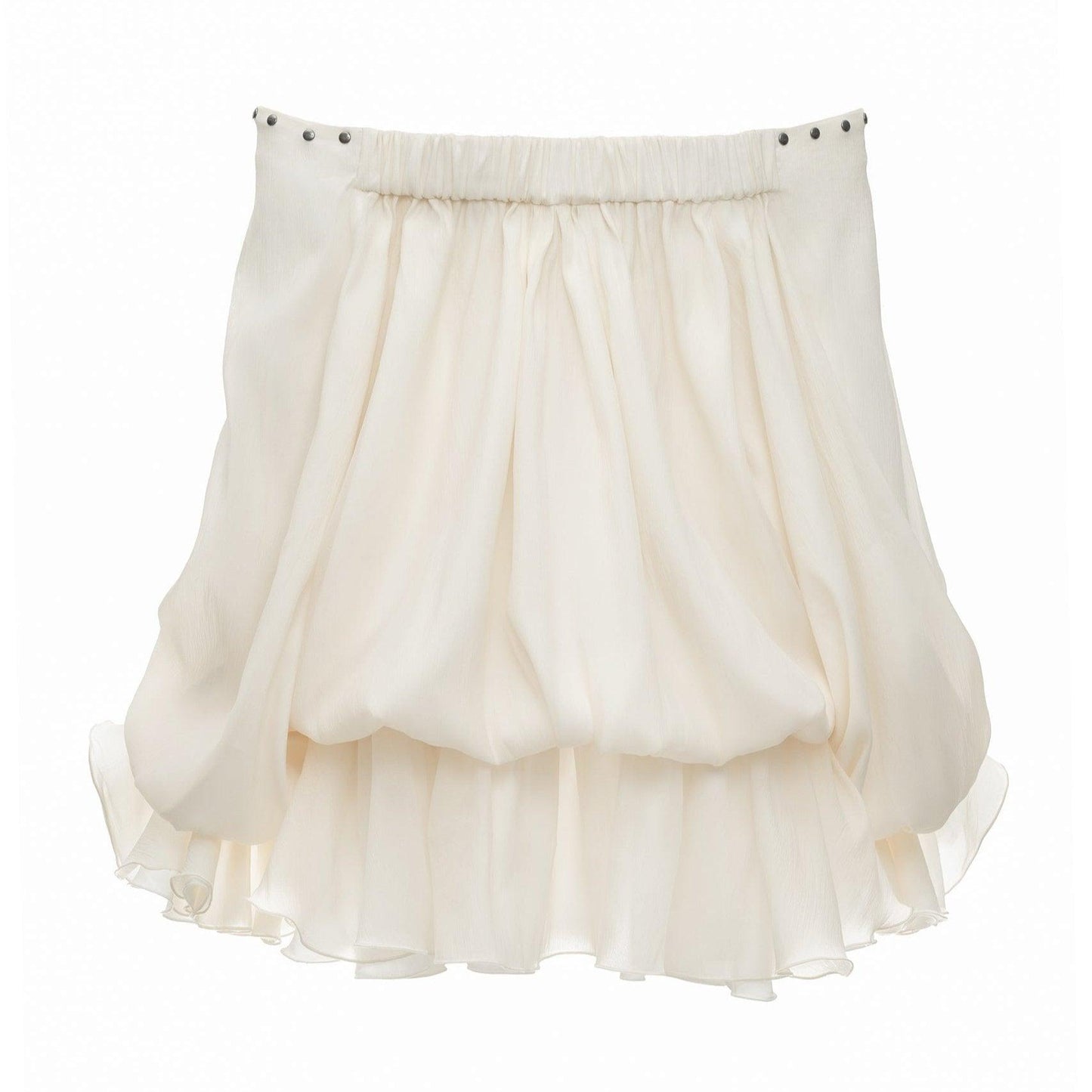 Tiffany Off Shoulder Lace Up Ivory Mini Dress