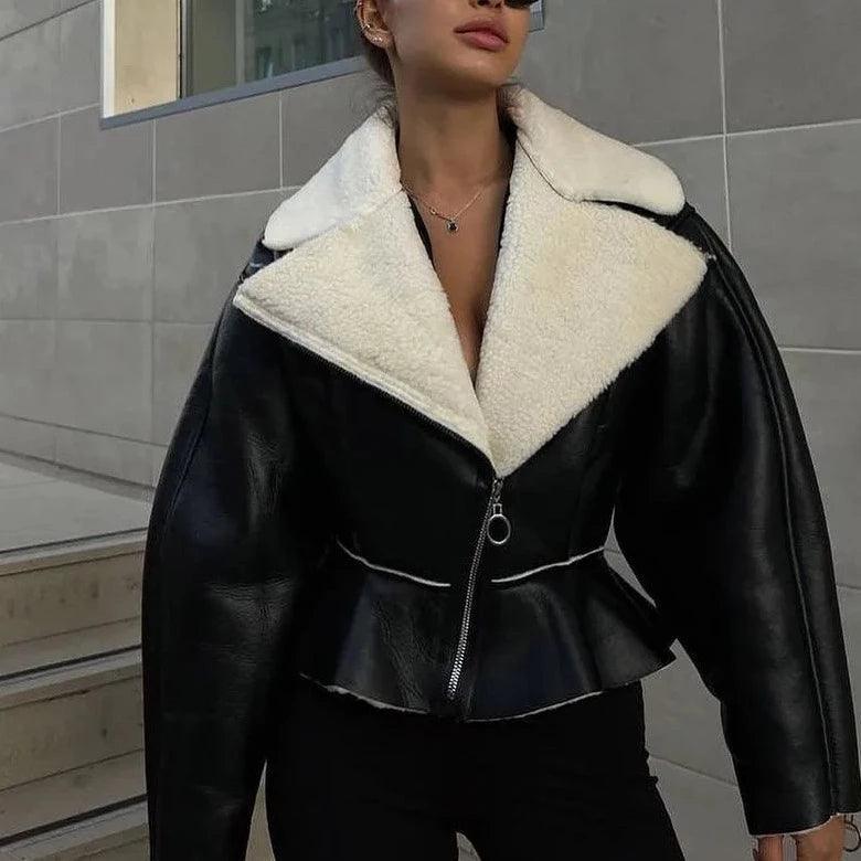Upper Class Lambswool Lapel Black Jacket