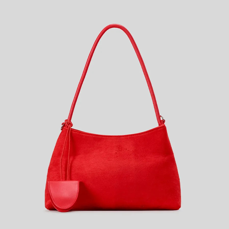 Velvet Hour Suede Shoulder Bag