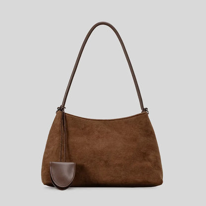 Velvet Hour Suede Shoulder Bag
